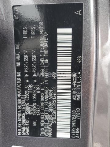 Photo 4 of 2024 TOYOTA SIENNA XLE (VIN 5TDJSKFC8RS134633)