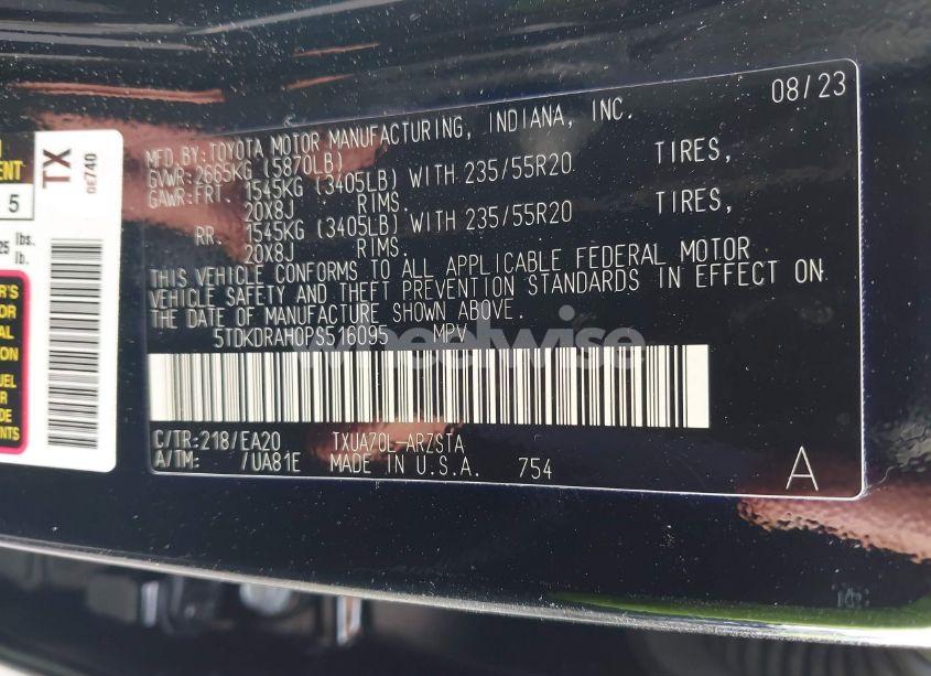 Photo 9 of 2023 Toyota Highlander XSE (VIN 5TDKDRAH0PS516095)