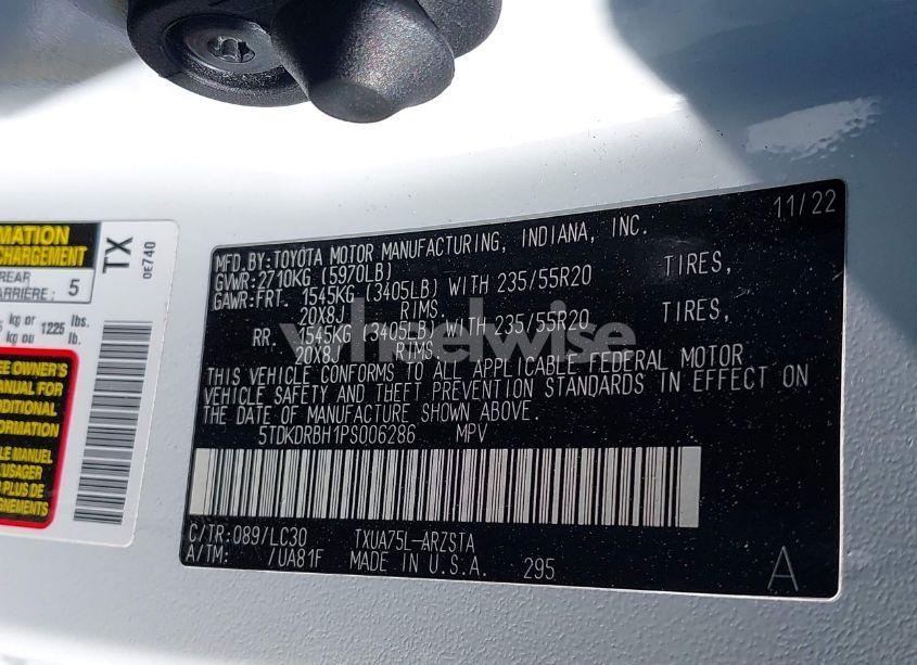 Photo 9 of 2023 Toyota Highlander XSE (VIN 5TDKDRBH1PS006286)