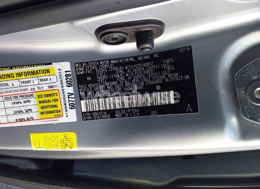 Photo 9 of 2014 Toyota Sienna LE V6 7 PASSENGER MOBILITY (VIN 5TDKK3DC0ES467514)