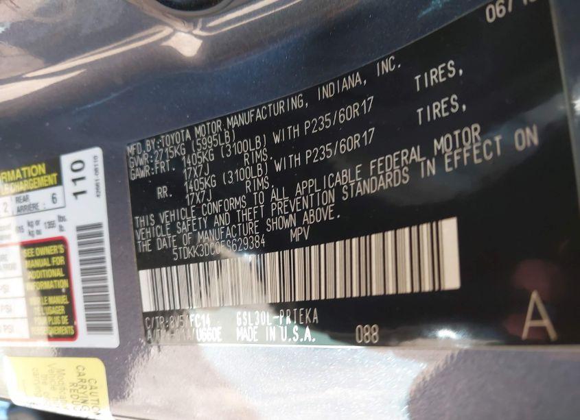Photo 9 of 2015 Toyota Sienna LE 8 PASSENGER (VIN 5TDKK3DC0FS629384)