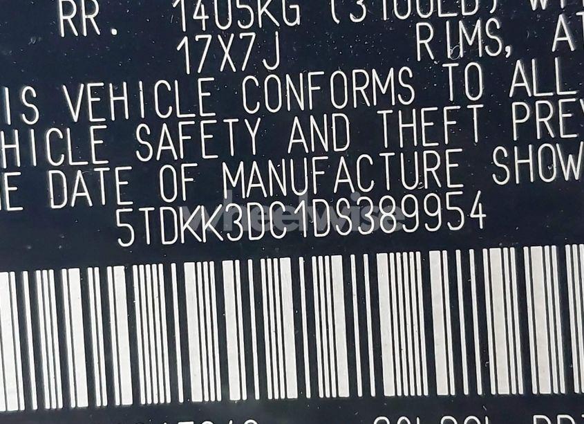 Photo 9 of 2013 Toyota Sienna LE V6 8 PASSENGER (VIN 5TDKK3DC1DS389954)