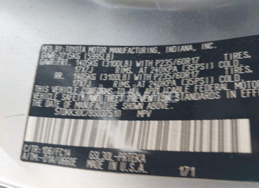 Photo 9 of 2011 Toyota Sienna LE V6 (VIN 5TDKK3DC7BS037510)