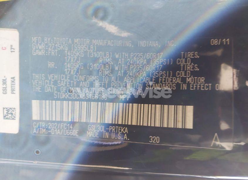 Photo 9 of 2011 Toyota Sienna LE V6 (VIN 5TDKK3DCXBS166180)