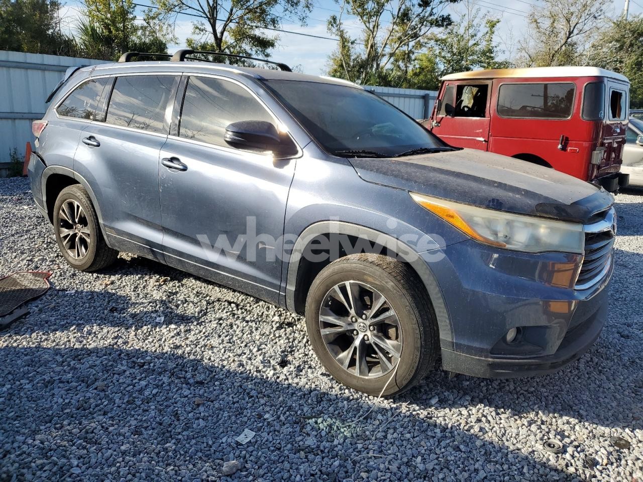 Photo 4 of 2016 TOYOTA HIGHLANDER XLE (VIN 5TDKKRFH8GS503822)