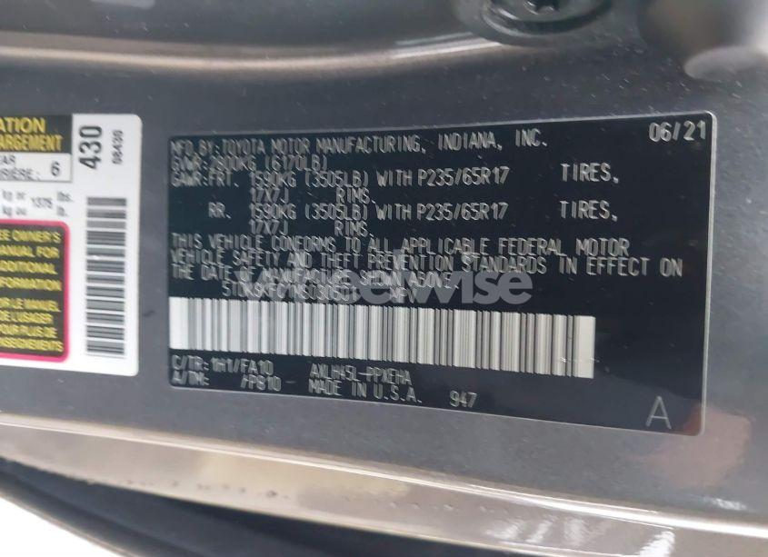 Photo 9 of 2021 Toyota Sienna LE (VIN 5TDKSKFC1MS030501)