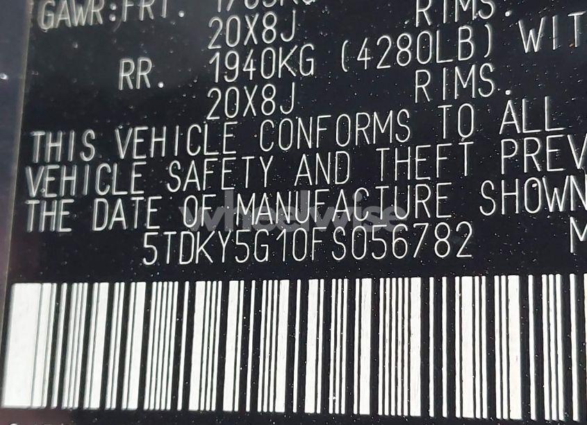 Photo 9 of 2015 Toyota Sequoia LIMITED 5.7L V8 (VIN 5TDKY5G10FS056782)