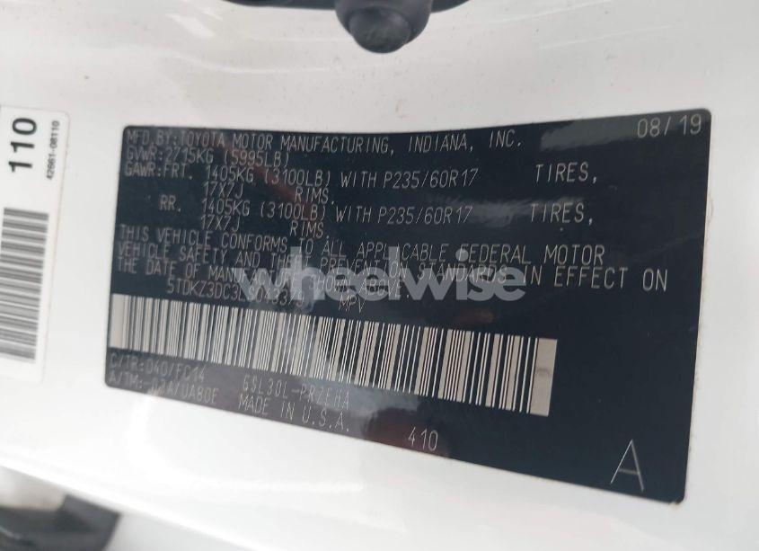 Photo 9 of 2020 Toyota Sienna LE (VIN 5TDKZ3DC3LS043379)