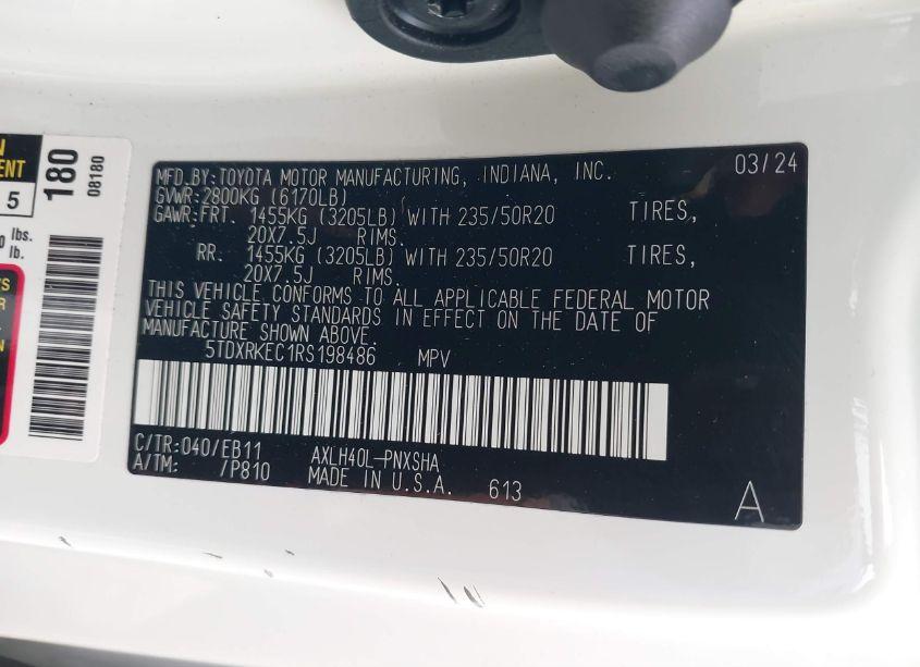 Photo 9 of 2024 Toyota Sienna XSE (VIN 5TDXRKEC1RS198486)