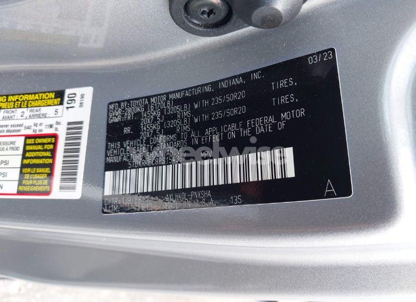 Photo 9 of 2023 Toyota Sienna XSE (VIN 5TDXRKEC8PS154367)