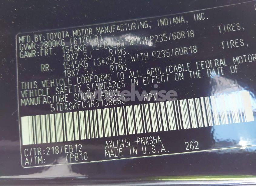 Photo 9 of 2024 Toyota Sienna XSE (VIN 5TDXSKFC1RS138680)