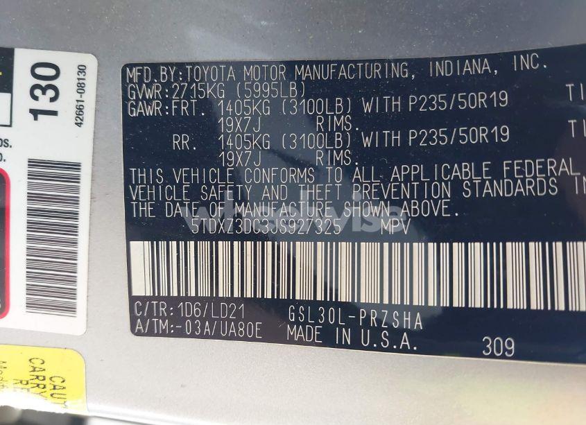 Photo 9 of 2018 Toyota Sienna SE 8 PASSENGER (VIN 5TDXZ3DC3JS927325)