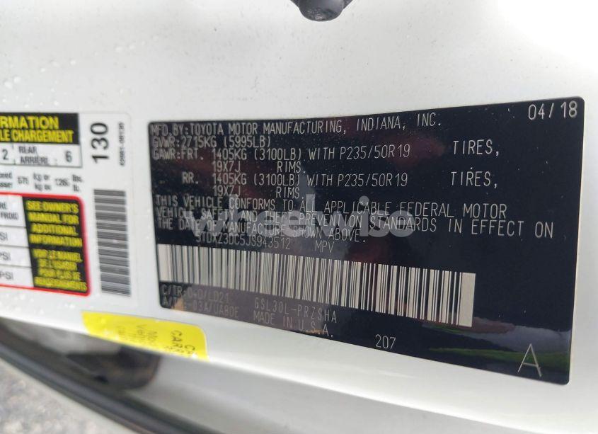 Photo 9 of 2018 Toyota Sienna SE 8 PASSENGER (VIN 5TDXZ3DC5JS943512)