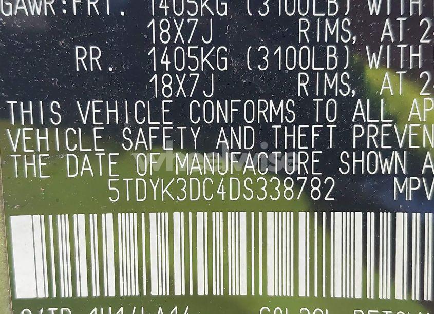 Photo 9 of 2013 Toyota Sienna XLE/LIMITED (VIN 5TDYK3DC4DS338782)