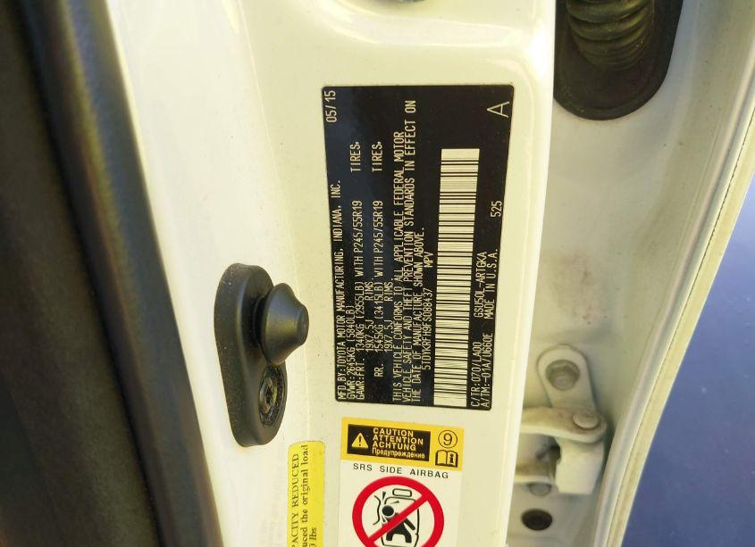 Photo 9 of 2015 Toyota Highlander LIMITED V6 (VIN 5TDYKRFH9FS088437)