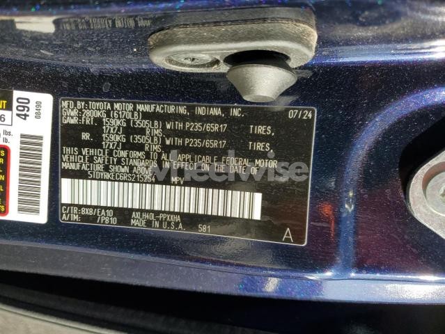 Photo 6 of 2024 TOYOTA SIENNA XLE (VIN 5TDYRKEC6RS215254)