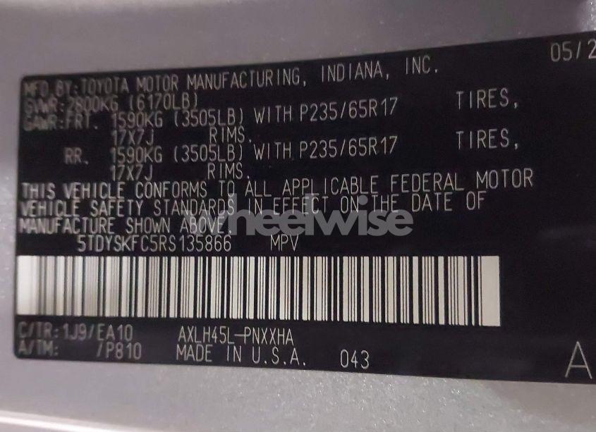 Photo 9 of 2024 Toyota Sienna XLE (VIN 5TDYSKFC5RS135866)