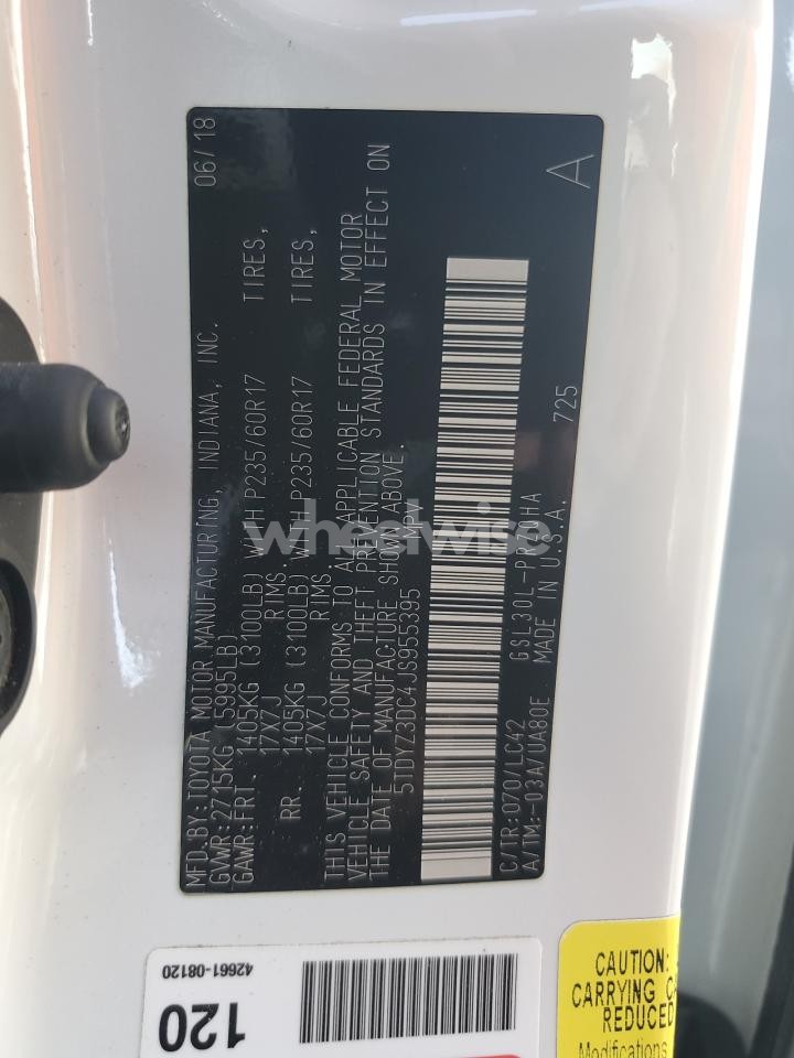 Photo 14 of 2018 TOYOTA SIENNA XLE (VIN 5TDYZ3DC4JS955395)