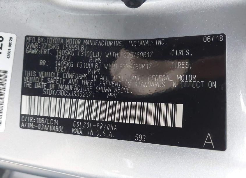 Photo 9 of 2018 Toyota Sienna XLE 8 PASSENGER (VIN 5TDYZ3DC5JS952571)