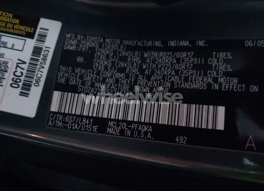 Photo 9 of 2005 Toyota Sienna XLE (VIN 5TDZA22C25S346742)