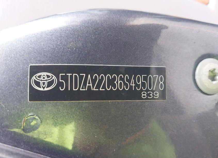 Photo 9 of 2006 Toyota Sienna XLE LIMITED (VIN 5TDZA22C36S495078)