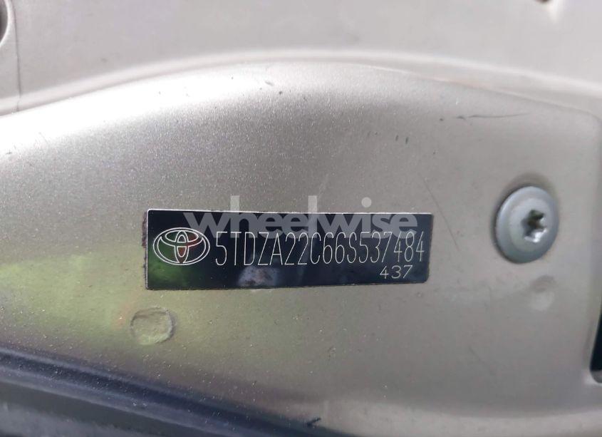 Photo 12 of 2006 Toyota Sienna XLE/XLE LIMITED (VIN 5TDZA22C66S537484)