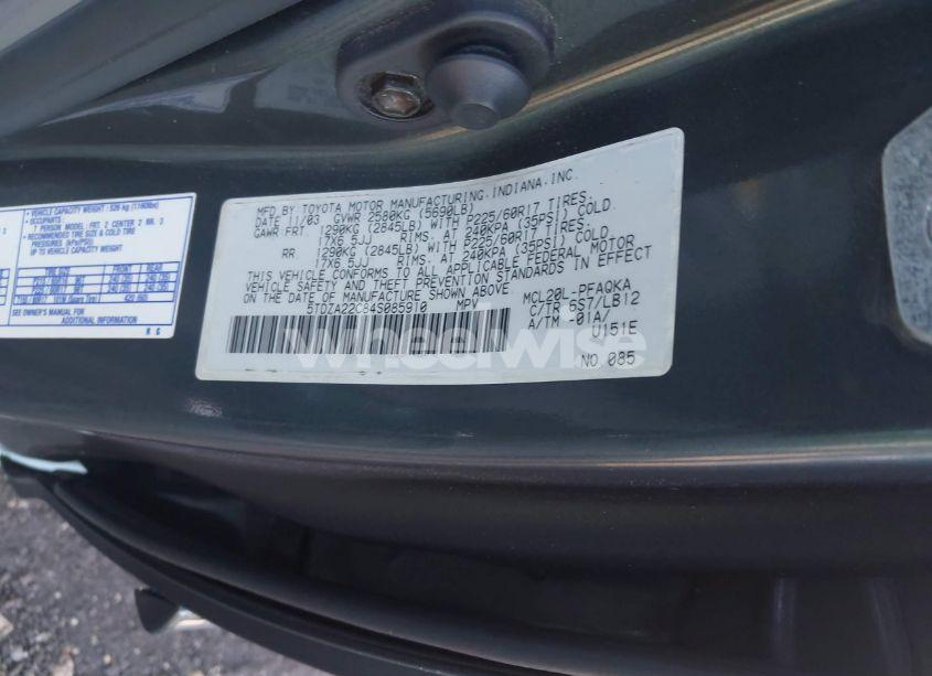 Photo 9 of 2004 Toyota Sienna XLE LIMITED (VIN 5TDZA22C84S085910)