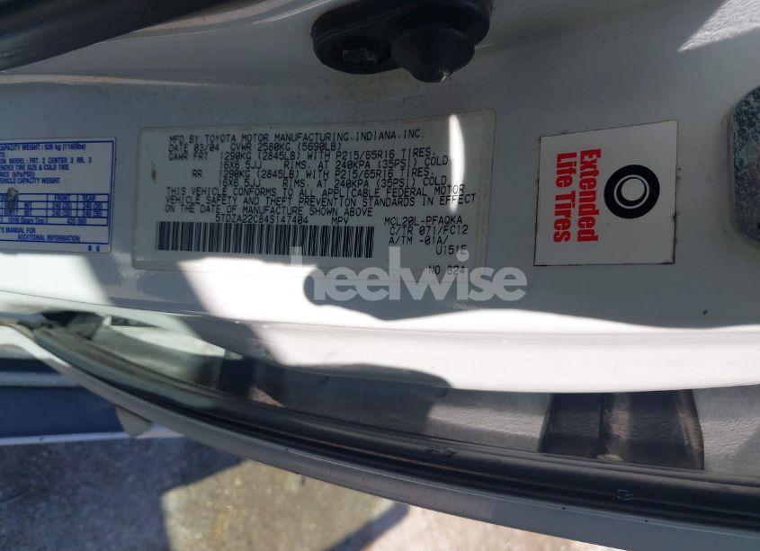 Photo 9 of 2004 Toyota Sienna XLE (VIN 5TDZA22C84S147404)