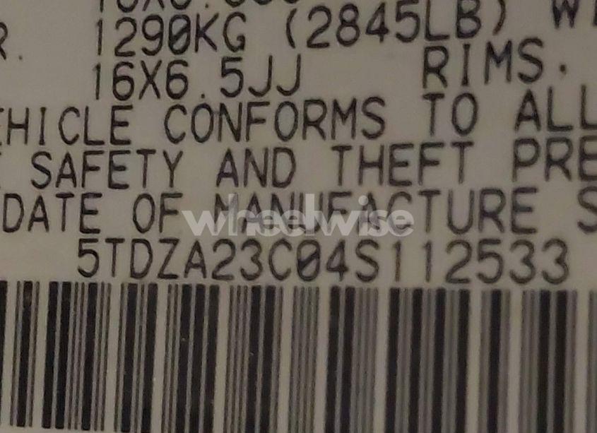 Photo 9 of 2004 Toyota Sienna LE (VIN 5TDZA23C04S112533)