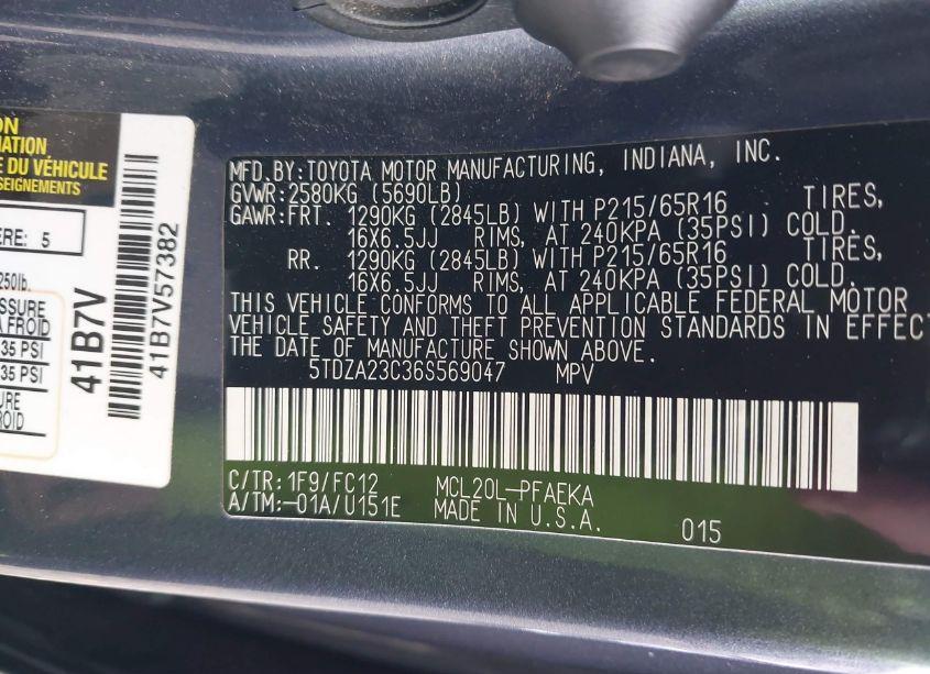 Photo 9 of 2006 Toyota Sienna LE (VIN 5TDZA23C36S569047)