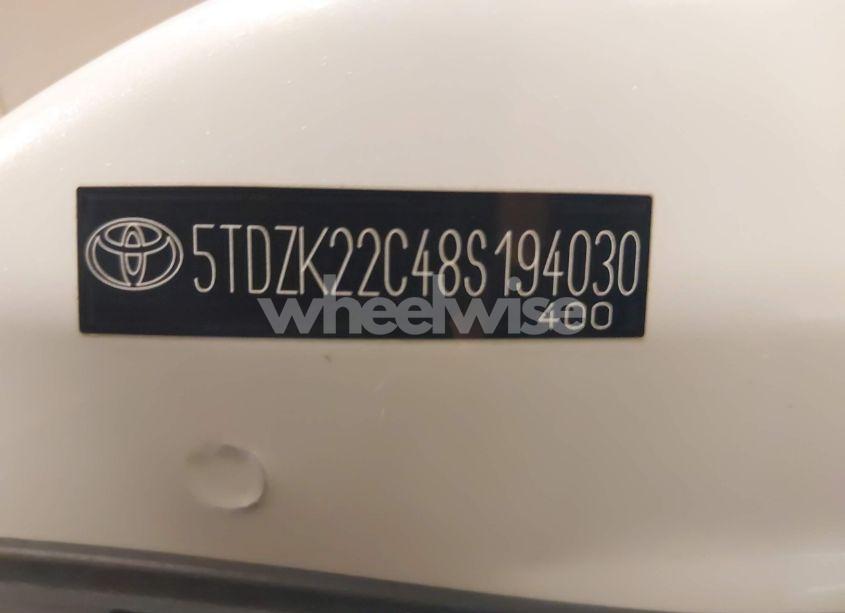 Photo 9 of 2008 Toyota Sienna LIMITED (VIN 5TDZK22C48S194030)