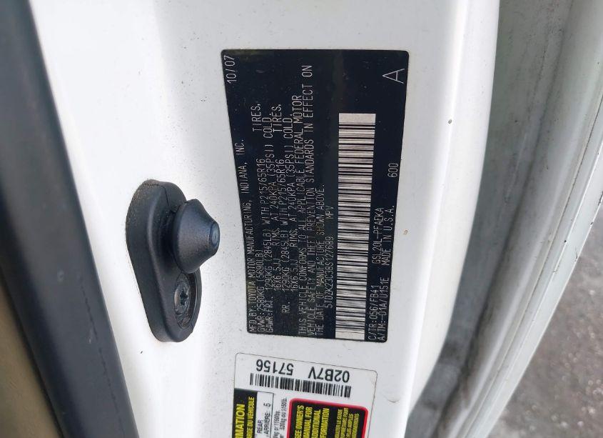 Photo 9 of 2008 Toyota Sienna CE (VIN 5TDZK23C38S127689)