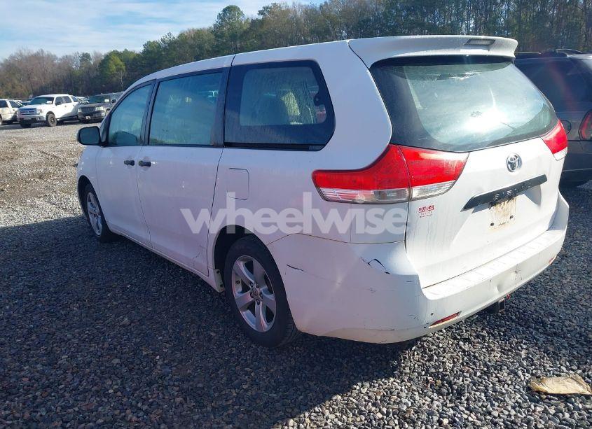 Photo 3 of 2012 Toyota Sienna BASE V6 7 PASSENGER (VIN 5TDZK3DC1CS229747)