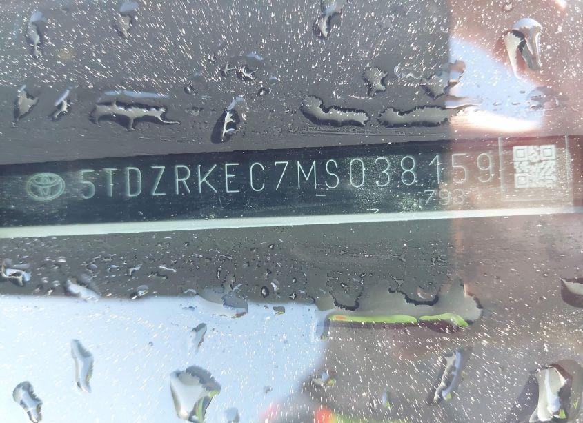 Photo 9 of 2021 Toyota Sienna LIMITED (VIN 5TDZRKEC7MS038159)