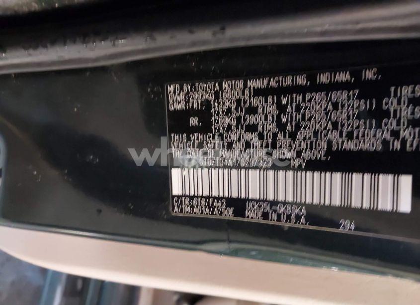 Photo 9 of 2007 Toyota Sequoia SR5 V8 (VIN 5TDZT34A17S297323)