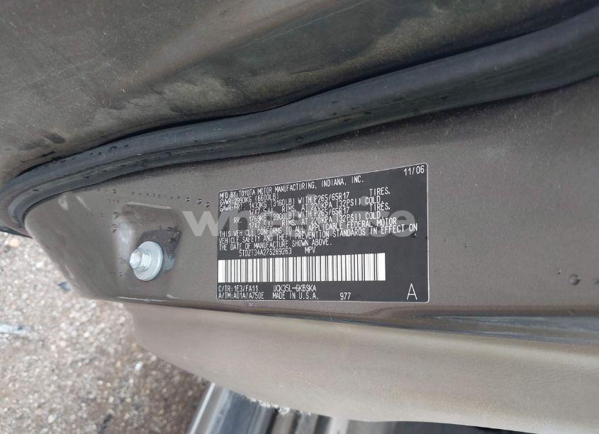 Photo 9 of 2007 Toyota Sequoia SR5 V8 (VIN 5TDZT34A27S289263)