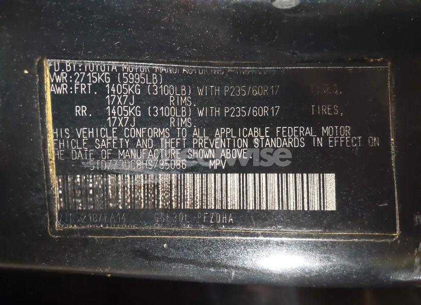 Photo 9 of 2017 Toyota Sienna L 7 PASSENGER (VIN 5TDZZ3DC8HS785086)