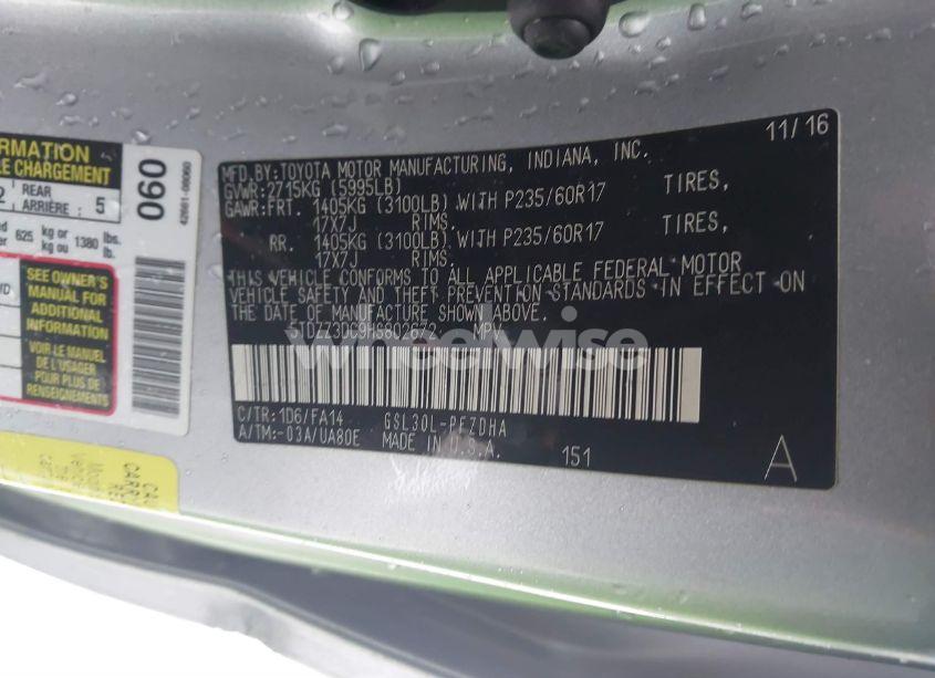 Photo 9 of 2017 Toyota Sienna L 7 PASSENGER (VIN 5TDZZ3DC9HS802672)