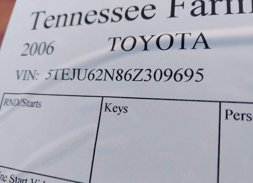 Photo 9 of 2006 Toyota Tacoma DOUBLE CAB PRERUNNER (VIN 5TEJU62N86Z309695)