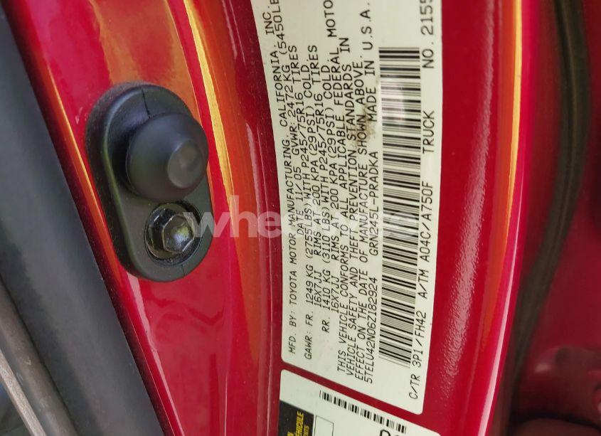 Photo 9 of 2006 Toyota Tacoma BASE V6 (VIN 5TELU42N06Z182924)