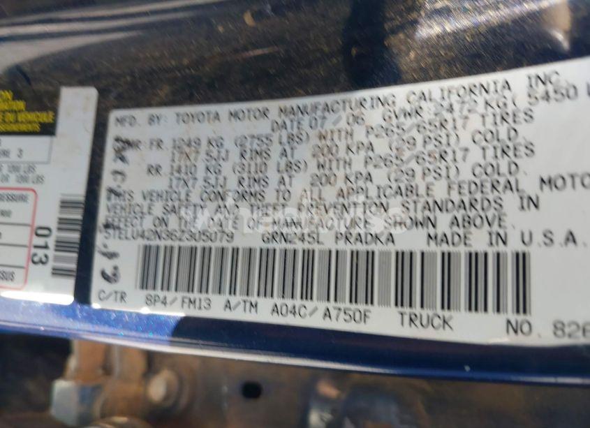 Photo 9 of 2006 Toyota Tacoma BASE V6 (VIN 5TELU42N36Z305079)