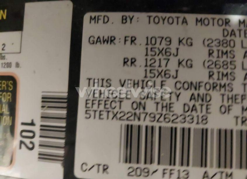 Photo 9 of 2009 Toyota Tacoma (VIN 5TETX22N79Z623318)