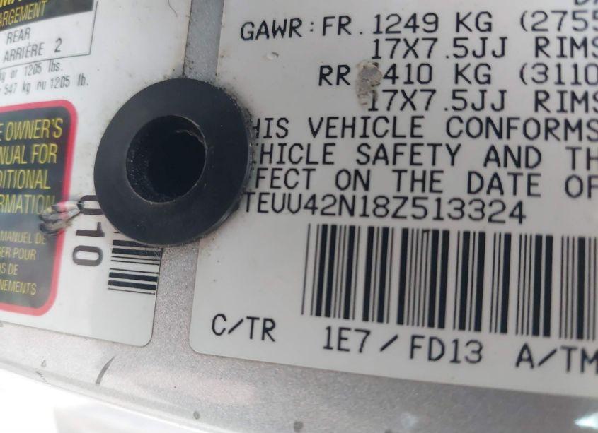 Photo 9 of 2008 Toyota Tacoma BASE V6 (VIN 5TEUU42N18Z513324)
