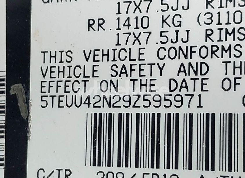 Photo 9 of 2009 Toyota Tacoma BASE V6 (VIN 5TEUU42N29Z595971)