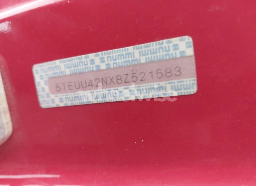 Photo 9 of 2008 Toyota Tacoma BASE V6 (VIN 5TEUU42NX8Z521583)