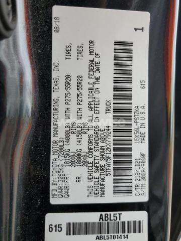 2019 TOYOTA TUNDRA CREWMAX 1794 (VIN 5TFAY5F12KX779244) main photo