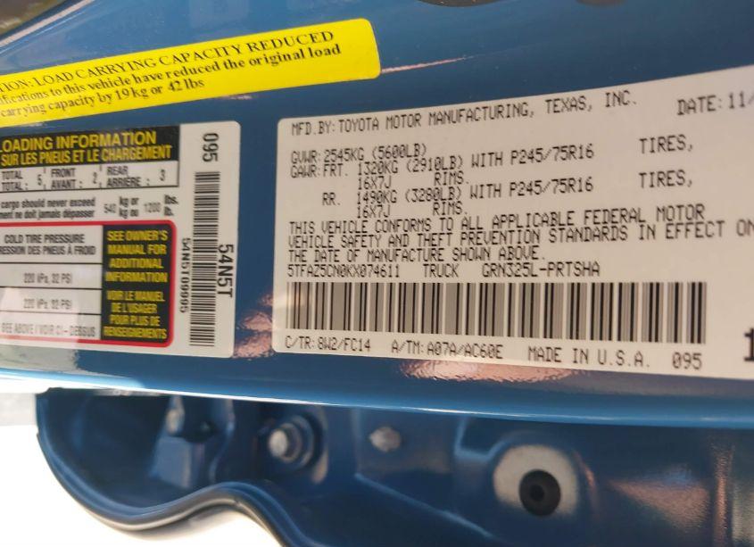 Photo 9 of 2019 Toyota Tacoma SR5 V6 (VIN 5TFAZ5CN0KX074611)