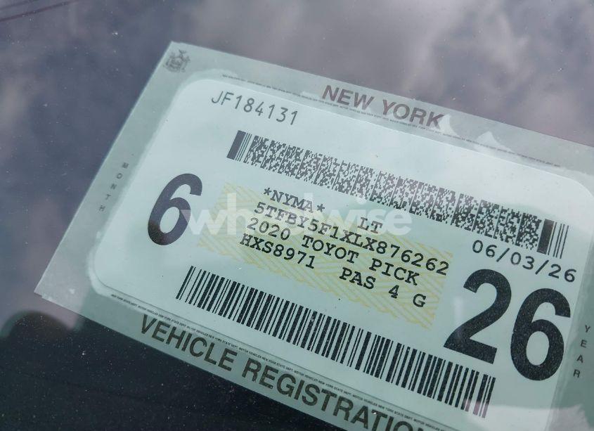 Photo 16 of 2020 Toyota Tundra LIMITED (VIN 5TFBY5F1XLX876262)