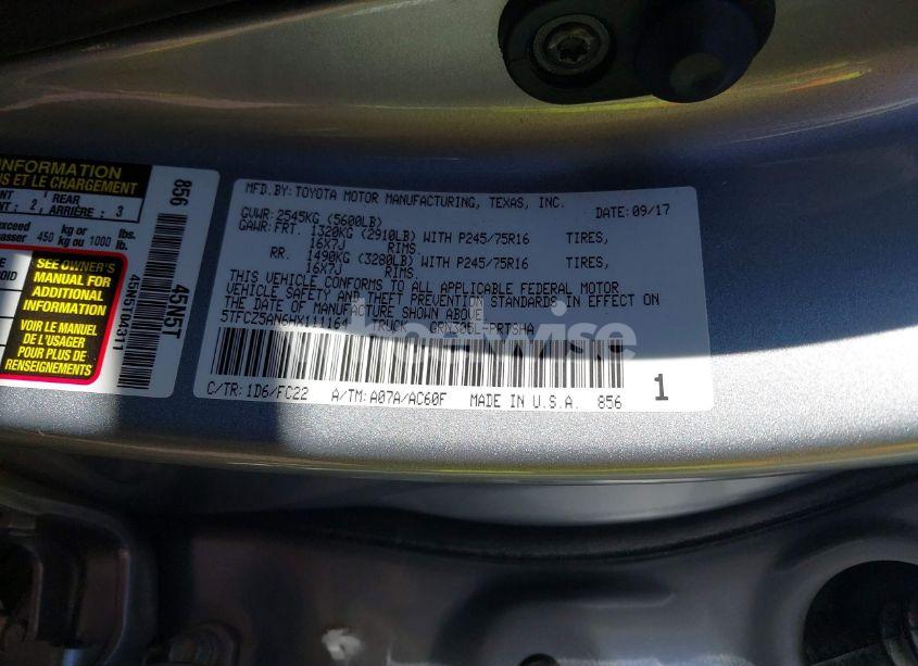 Photo 9 of 2017 Toyota Tacoma SR5 V6 (VIN 5TFCZ5AN6HX111164)