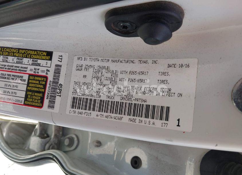 Photo 9 of 2017 Toyota Tacoma TRD SPORT (VIN 5TFCZ5AN9HX061330)